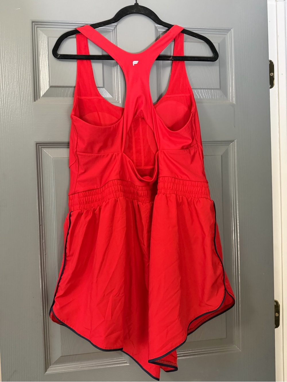 Fabletics Red Racerback Romper - Picture 3 of 4